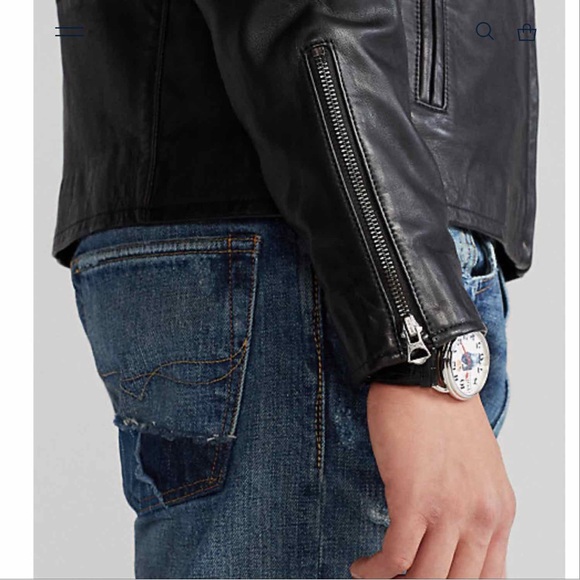 Polo Ralph Lauren Lambskin Café Racer Leather Jacket - Picture 11 of 13